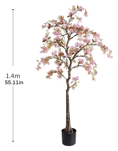 Silky Flower Store Artificial Begonia Flower Tree, Indoor Outdoor Simulation Decor, Lifelike Faux Greenery, 140cm 1 1 Product: GenSDH Artificial Tree Artificial Tree Begonia Flower Tree Fake Tree 140Cm Simulation Tree for Indoor Outdoor Artificial Plant Decor