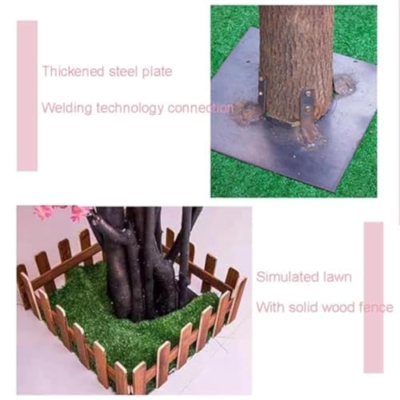 Product: Handmade Light Pink Cherry Tree, with Blossom Branches, with Natural Wood Trunk and Lifelike Flowers for Home Office Party Wedding Decor,001,1.5 * 1.2m/4.9x3.9f