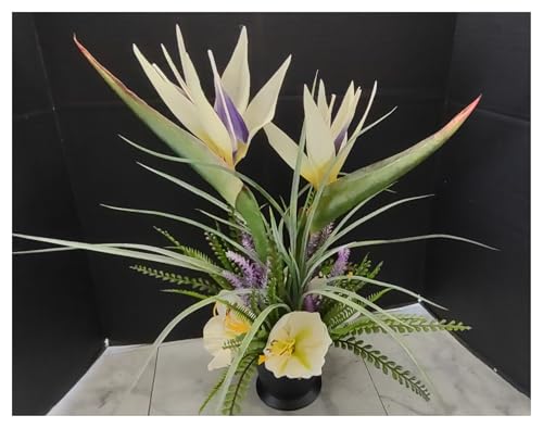 Product: 19Inches Artificial White Birds Of Paradise Table Centerpiece, Elegant Silk Flowers Centerpiece for Parties Birthday Baby Shower Bridal Banquet Decoration Garland for Table Centerpiece Holiday Party W