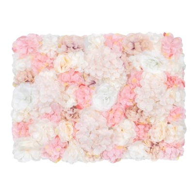 Product: GDHUSOECEL 12 PCS Artificial Flower Wall Panels, 3D Pink Silk Dahlia Hydrangea Rose Flowers Backdrop, Wedding Flower Decorations Wall Silk Rose Panels for Party, Nail, Photo Areas, Stage Background