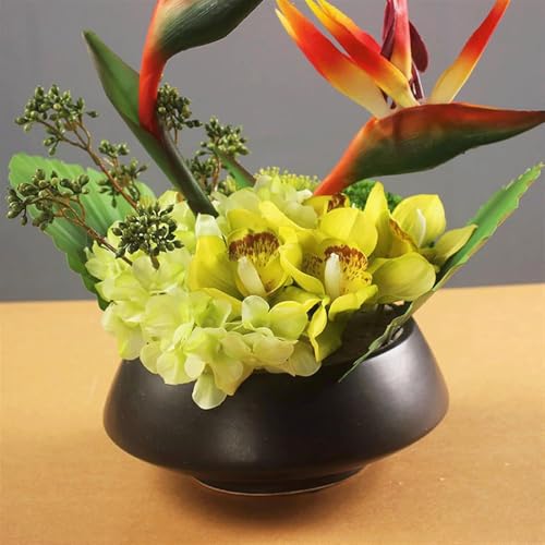Silky Flower Store Artificial Bird of Paradise Flowers in Pot, Real Touch Faux Plant, Green, Home Decor 42cm 3 3 Product: Artificial Bird of Paradise Flowers in Pot Modern Real Touch Flower Arrangement Faux Plants for Home Decor Indoor Table Centerpiece (Green)