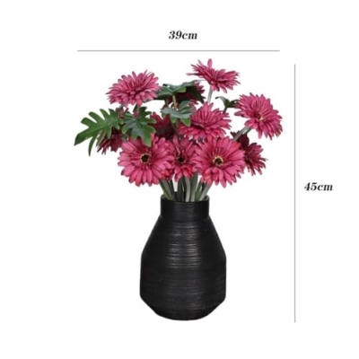 Silky Flower Store Artificial Flower Arrangement Ceramic Vase, Floral Table Decoration, Silk Faux Blooms, Spanish Home Decor 20.5cm 5 5 Product: Floral Installations Table Fake Flower Arrangement Living Room Decoration Artificial Flower Flowers Silk Flower Bouquet with Ceramic Vase Party Decoration