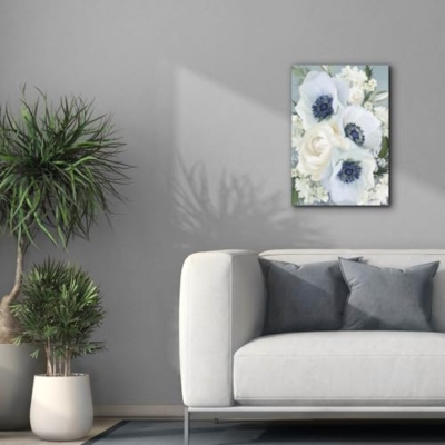 Product: Epic Graffiti 'Anemones in Blue I' by House Fenway, Giclee Canvas Wall Art, 18"x26"