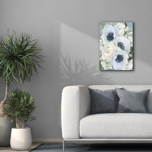 Product: Epic Graffiti 'Anemones in Blue I' by House Fenway, Giclee Canvas Wall Art, 18"x26"