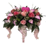 Product: Jucgghk Vivid and Realistic Floral Art Valentine's Day, Mother's Day Cemetery Saddle,Spring Cemetery Flowers,Headstone Flower,Flower for Cemetery