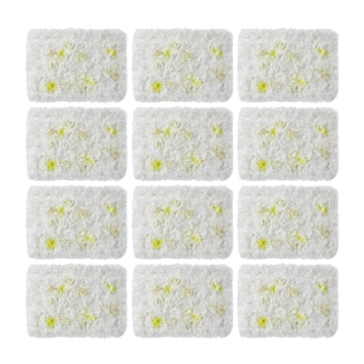 Product: 12 Pack Artificial Flower Wall Panels , Large Decorative Backdrop with Realistic Dahlia Rose Hydrangea, Artificial Rectangle Floral Wall Panel, Silk Flower Wedding Backdrop Decor,Reusable Easy