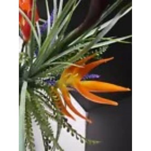 Silky Flower Store Bird of Paradise Artificial Flower Table Decoration, Tropical Centerpiece, Weddings, 17in 2 2 Product: Bird of Paradise Table Decoration On Disc, Weddings, Centerpiece Rd Artificial Flowers