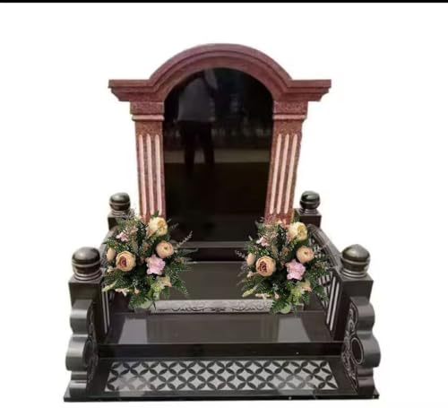 Product: Jucgghk Vivid and Realistic Floral Art Cabbage Roses Flower Arrangement,Artificial Rose Bouquet Decoration for Cemetery Headstones Gravesites