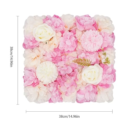 Silky Flower Store Artificial Flower Wall Backdrop, Silk Flower Panel Wedding Decor, Indoor Outdoor DIY Floral Hedge, 12pcs Panel Set 12pcs 1 1 Product: Cncestore 12pcs Flower Wall Backdrop Anti-Wear Flower Panel Silk Wedding Venue Decor