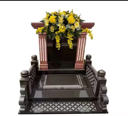 Product: Jucgghk Vivid and Realistic Floral Art Spring Cemetery Flowers,Grave Site Flower,Headstone Flower,Flower for Cemetery（Yellow