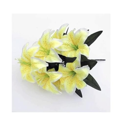 Product: SHUawan Artificial Lily Flowers Bouquet – Silk DIY Single Bundle Fake Flowers for Home, Wedding, Party, and Centerpiece Decor(Gray)