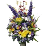 Product: Jucgghk Vivid and Realistic Floral Art 27" Tall Wildflower Summer Flowers,Premium Faux Flowers for Cemetery Grave Tombstone Decorations