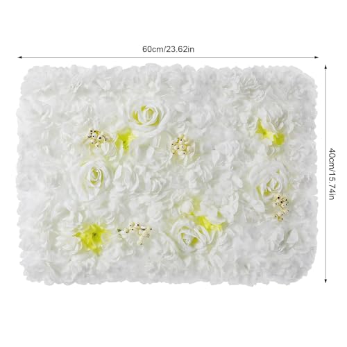 Silky Flower Store Artificial Silk Flower Wall Panel, Wedding Photography Venue Decor, White, 12 pcs, 30cm 2 2 Product: Cncestore 12 pcs Artificial Silk Flower Wall Panel Wedding Photography Venue for Wedding Venue Decor Candy Wall White