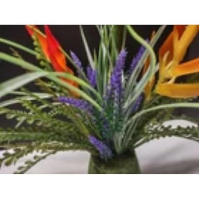 Silky Flower Store Orange Bird of Paradise Silk Table Decoration, Faux Artificial Flowers, Tangerine Accent, 19in Tall, 4in Base 8 8 Product: Orange Bird of Paradise Table Decoration Silk Arrangements Artificial Flowers