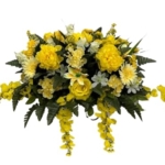Product: Jucgghk Vivid and Realistic Floral Art Spring Cemetery Flowers,Grave Site Flower,Headstone Flower,Flower for Cemetery（Yellow