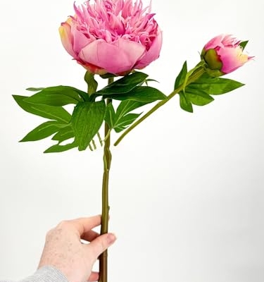 Product: 3PCS 2-Heads Pink Peony Flowers,Artificial Beautiful Plants for Wedding Home Table Centerpieces Decoration Floral Arrangement (NO VASE) for Wedding/Home Decoration