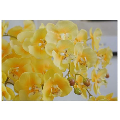 Product: SHUawan Large Artificial Phalaenopsis Orchid in Ceramic Pot – Realistic Silk Flowers for Home, Wedding & Party Decor(White)
