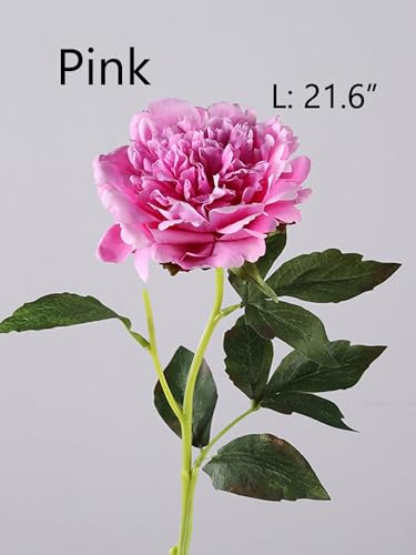 Product: 6 Stems Real Touch Peony Flower Spray with Leaves, Artificial Bridal Bouquet for Home Wedding Party Arrangement, Table Centerpiece for Wedding/Home Decoration(Pink)