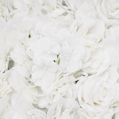 Product: Cncestore Artificial Flower Wall Panels, Flower Wall Mat Silk Rose Flower Panels