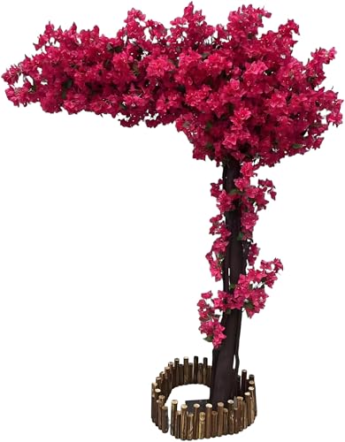 Product: Lifelike Bougainvillea Artificial Tree,Fake Bougainvillea Flowers Plant,Tall Lifelike Large Artificial Tree,for Home, Office, Patio, Balcony, Wedding Decoration,2 * 2m