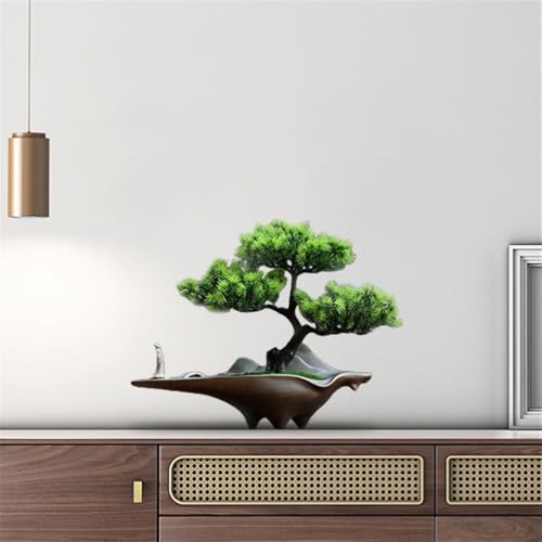 Product: MOOWI Artificial Bonsai Tree Simulation Welcome Pine Bonsai Wigwam Ornaments for Entrance Living Room Office Hotel Decorations Artificial Trees Plants