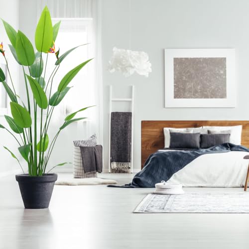 Product: Garveehome Bird of Paradise Artificial Plant with Flower, 5.2ft Tall Faux Bird of Paradise Plant with 2 Permanent Flower & 23 Realistic Leaves Tropical Greenary Plant for Home Office Living Room Decor