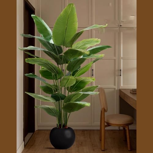 Product: Artificial Bird of Paradise Plant, Outdoor Fake Tropical Banana Tree – Perfect Faux Plants for Indoor, Plant in Pot for Home Decor(160cm/62.9in)