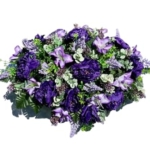 Product: Jucgghk Vivid and Realistic Floral Art 36" Artificial Cemetery Flowers,Realistic Vibrant Grave Flowers, Outdoor Grave Decorations for Headstone(Purple)
