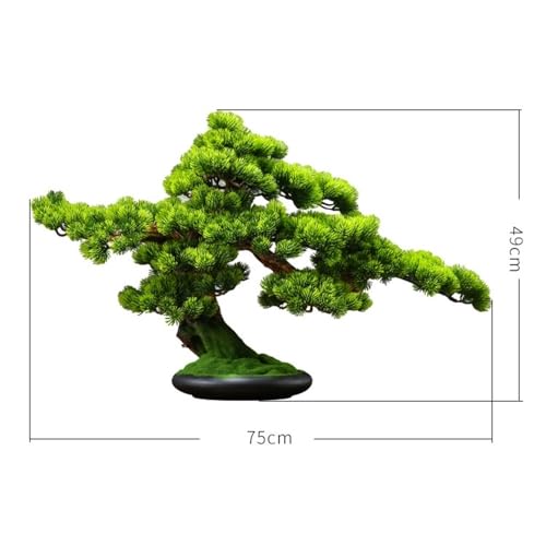 Product: MOOWI Artificial Bonsai Tree Chinese Hotel Desktop Landscaping Artificial Cypress Leaves Potted Bonsai Ornaments Artificial Bonsai Tree Artificial Trees Plants