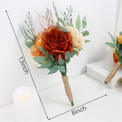 Product: Beautiful Flower Quiet Bridesmaid Bouquet, 7Pcs Artificial Floral Centerpiece for Wedding Bouquets, Ceremonies and Anniversary Proposals Used for Home Decoration, Weddings