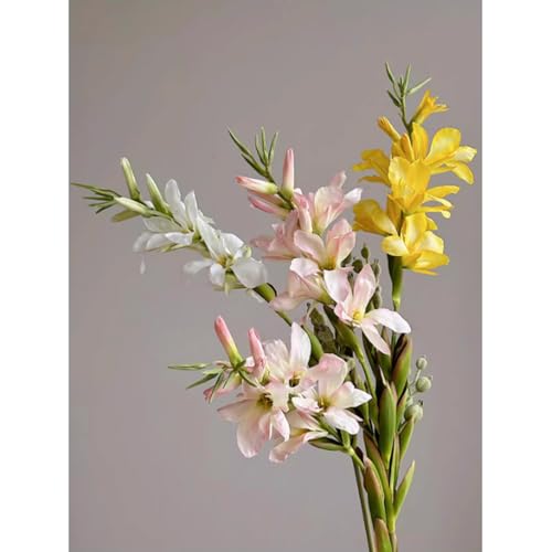 Product: TQLQEZTO Flowers 6pcs Gladiolus Artificial Flowers 38'' Long Silk Gladiolus Flower with Stem Simulation Fake Flowers Faux Flowers for Floral Arrangement Floor Vase Indoor