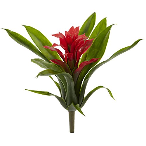 Product: Nearly Natural 11in. Bromeliad Artificial Flower Stem, Set of 6