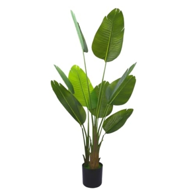 Product: Artificial Bird of Paradise Plant Fake Travelers Palm Tree Faux Banana Leaf Tree Fake Plants Indoor Outdoor for Home Office Decor (5FT)