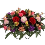 Product: Jucgghk Vivid and Realistic Floral Art Handmade Easter Flower Cemetery Saddle ，Spring Cemetery Flowers，Cemetery Decoration ，Grave Site Flower for Headstone Flower