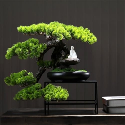 Product: MOOWI Artificial Bonsai Tree Light Luxury Simulation Tree Ornaments Entrance High-Grade Decorative Office Fake Plants Bonsai Artificial Trees Plants