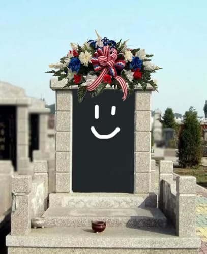 Silky Flower Store Artificial Cemetery Saddle Floral Arrangement, Patriotic Memorial Headstone Flowers, 32in 2 2 Product: Jucgghk Vivid and Realistic Floral Art Beautiful Patriotic, Memorial Cemetery Saddle Arrangement,Cemetery Flowers for Headstone Arrangement