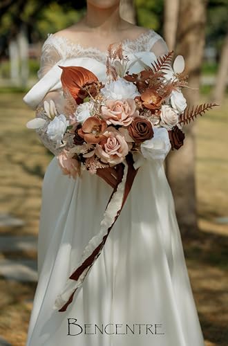 Product: BENCENTRE 14 Inch Walnut Brown Bridal Bouquet,Wedding Bouquet,Bride Bouquets for Wedding Ceremony Anniversary, Boho Wedding,Party and French Rustic Vintage Wedding,Artificial Flowers