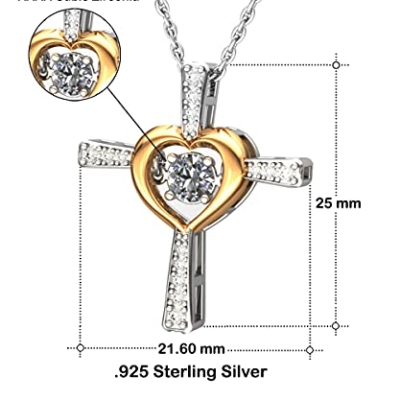 Silky Flower Store Sterling Silver Floral Necklace, 14K Gold Coated Petals, AAAA CZ Pendant, Adjustable Chain, 1 inch 9 9 Product: Unique Idea Wife, Keep Calm and Let The Funeral Director Wife Handle It, Holiday Cross Dancing Necklace for Wife