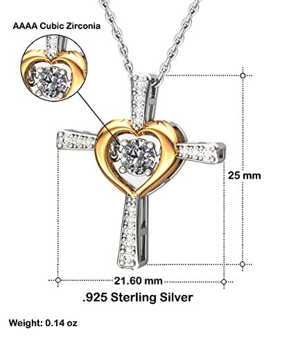 Silky Flower Store Sterling Silver Floral Necklace, 14K Gold Coated Petals, AAAA CZ Pendant, Adjustable Chain, 1 inch 4 4 Product: Unique Idea Wife, Keep Calm and Let The Funeral Director Wife Handle It, Holiday Cross Dancing Necklace for Wife