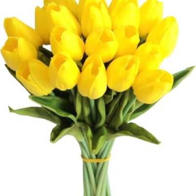 Product: Beautiful Flower Romantic Tulips and Calla Lilies, 20Pcs Artificial Flowers, for Table Center, Indoor and Outdoor, Home Floral Decoration (No Vase) Used for Home Decoration, Weddings