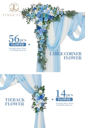 Product: TINGE TIME Artificial Arch Flowers Kit Pack of 5, Wedding Decorations for Reception with Hanging Flowers, Wedding Arch Silk Floral Arrangements Ceremony Backdrop French Country Outdoor Party Decor