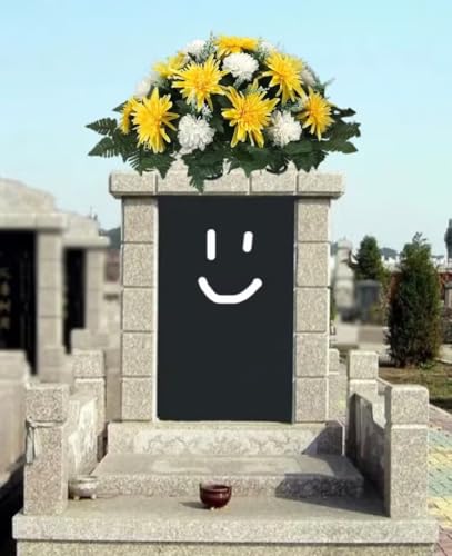 Silky Flower Store Artificial Floral Cemetery Saddle, Yellow Dahlias Cream Carnations, Tombstone Memorial Flowers, 30in x 21in x 10in 4 4 Product: Jucgghk Vivid and Realistic Floral Art Yellow Dahlias and Cream Carnations Cemetery Saddle, Flower Arrangement for Headstone,Spring Artificial Cemetery Flowers