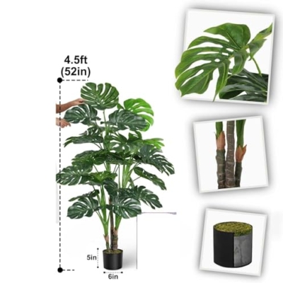 Product: Welcome logo flowers The Serene Dragon's Blood Tree With A Flowerpot, An Artificial Green Plant, Is Suitable For Indoor And Outdoor Living Room, Office And Home Decoration For party and wedding decora