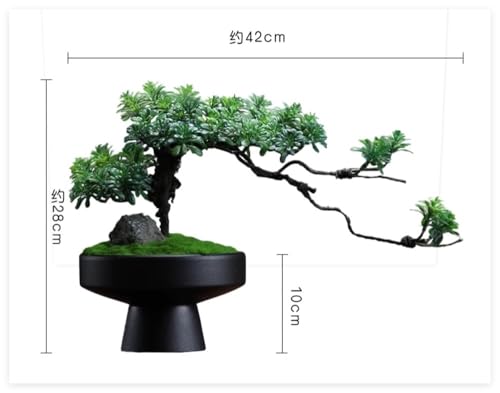 Product: MOOWI Artificial Bonsai Tree Artificial Bonsai Tree Fake Green Plant Indoor Potted for Living Room Home Decoration Artificial Trees Plants