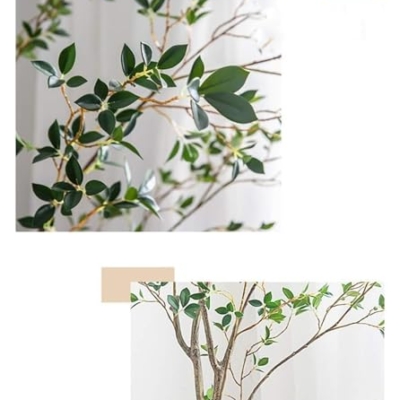 Product: GenSDH Artificial Tree 5 Ft Faux Tree Artificial Trees Artificial Camellia Artificial Plant with Black Flower Pot for Outdoor Indoor Faux Tree Decor