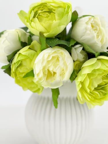 Product: 8 Stem Green Peonies Bouquet, Artificial Real Touch Peonies for Indoor Vase Home Table Centerpieces Wedding(NO VASE) for Wedding/Home Decoration