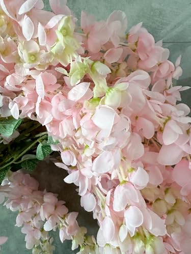 Product: 5 Stems 32”Pink Ombré Wisteria Bunch,Artificial Long Stems Plants for Table Centerpieces Wedding Party Home Decoration Indoor(NO VASE)