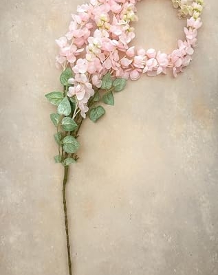 Product: 5 Stems 32”Pink Ombré Wisteria Bunch,Artificial Long Stems Plants for Table Centerpieces Wedding Party Home Decoration Indoor(NO VASE) for Wedding/Home Decoration