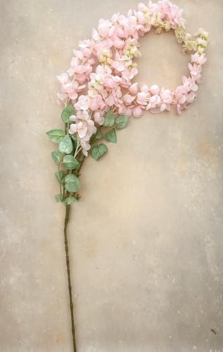 Product: 5 Stems 32”Pink Ombré Wisteria Bunch,Artificial Long Stems Plants for Table Centerpieces Wedding Party Home Decoration Indoor(NO VASE) for Wedding/Home Decoration
