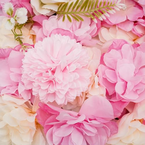Silky Flower Store Artificial Flower Wall Backdrop, Silk Flower Panel Wedding Decor, Indoor Outdoor DIY Floral Hedge, 12pcs Panel Set 12pcs 6 6 Product: Cncestore 12pcs Flower Wall Backdrop Anti-Wear Flower Panel Silk Wedding Venue Decor